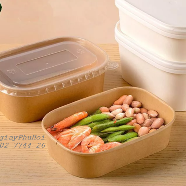 Tô giấy kraft chữ nhật 750ml